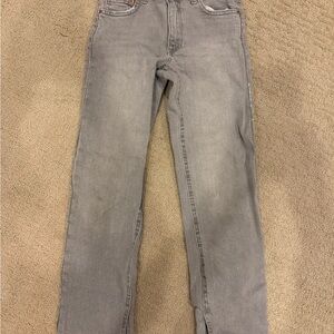Zara girls Light Gray Straight Jeans